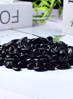 天然黑曜石碎石摆件装饰造景配件