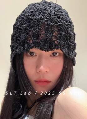 高级感镂空包头帽女韩版撞色