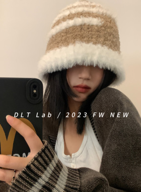 毛绒渔夫帽逛街休闲女秋冬保暖
