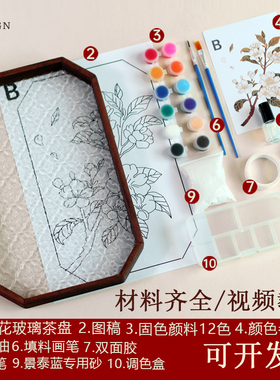景泰蓝diy手工免掐丝珐琅画