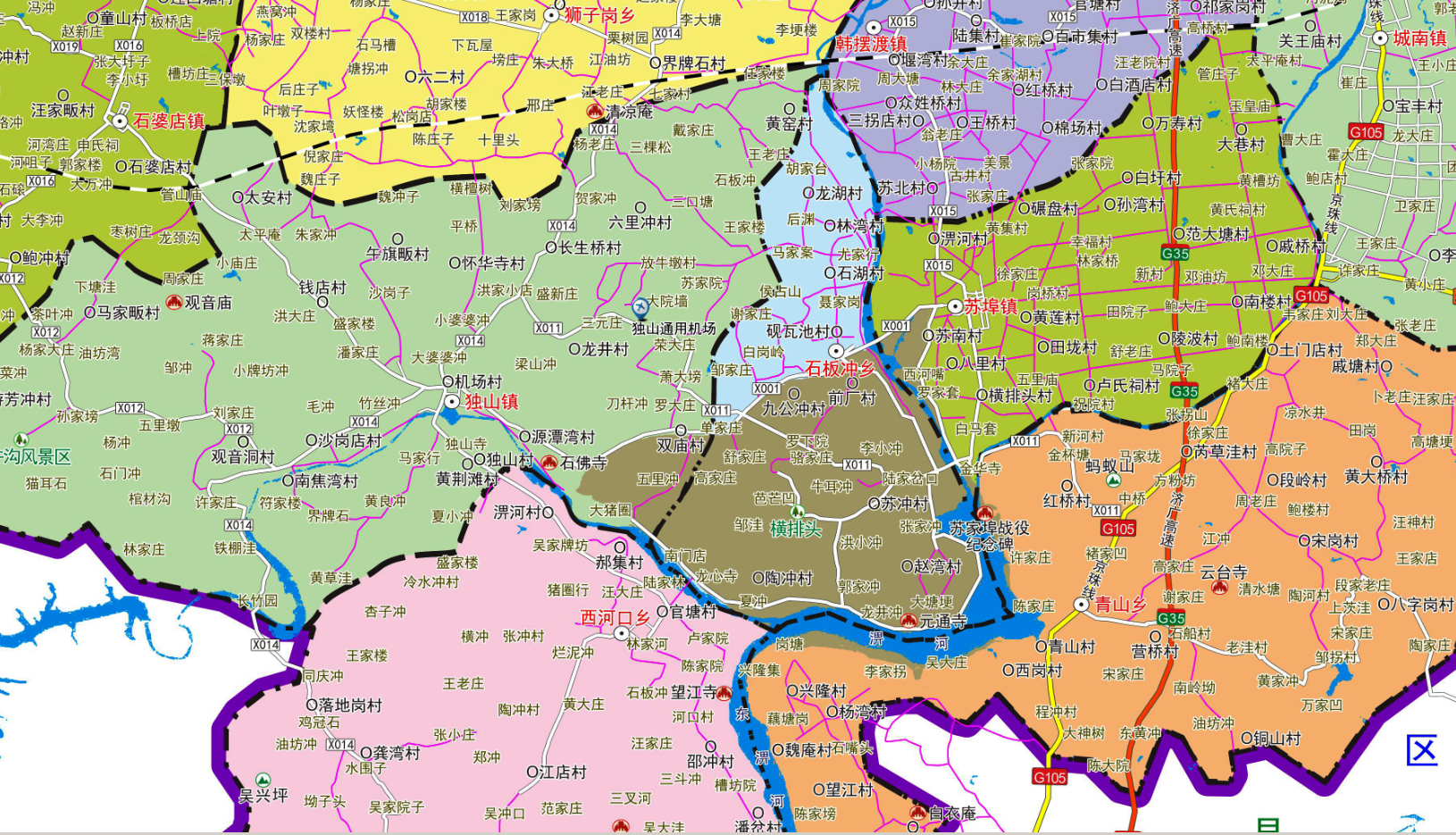 2018年安徽省六安市裕安区地图  交通旅游行政乡镇村落分布地图