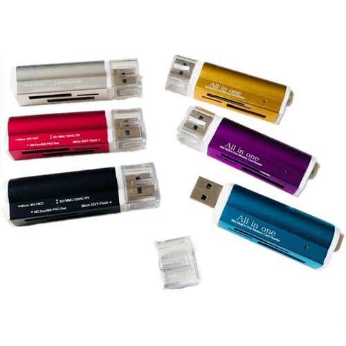金属读卡器USB2.0四合一支持手机TF卡/相机SD卡支持2TB内存卡包邮 - 图3