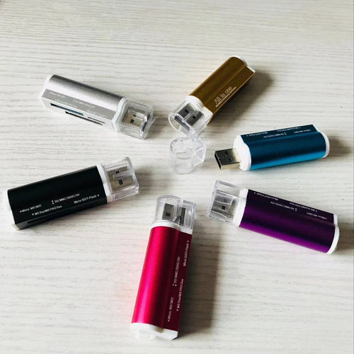 金属读卡器USB2.0四合一支持手机TF卡/相机SD卡支持2TB内存卡包邮 - 图2