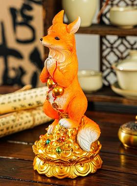 九尾狐/白狐/红狐狸家居装饰品