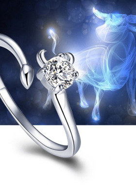 正品戒指十二星座生肖锆石钻