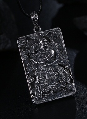 霸气风关二爷钛钢吊坠送男友礼物