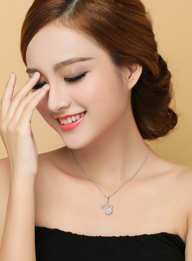 摩羯座水瓶双鱼项链天然紫水晶送