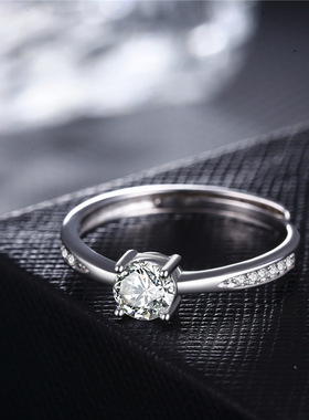 925纯银饰品镀白金女克拉仿真