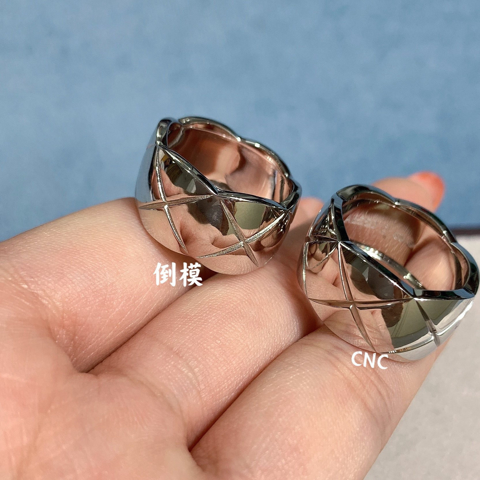 High version of rhombus ring, classic, niche and high-end for women