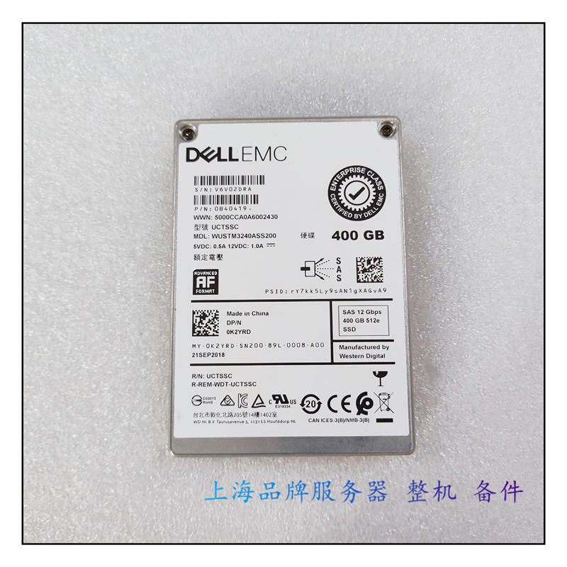 Dell/戴尔EMC 400G SAS 12G 512 SSD固态硬盘06XD6N V8G61 K2YRD-图0