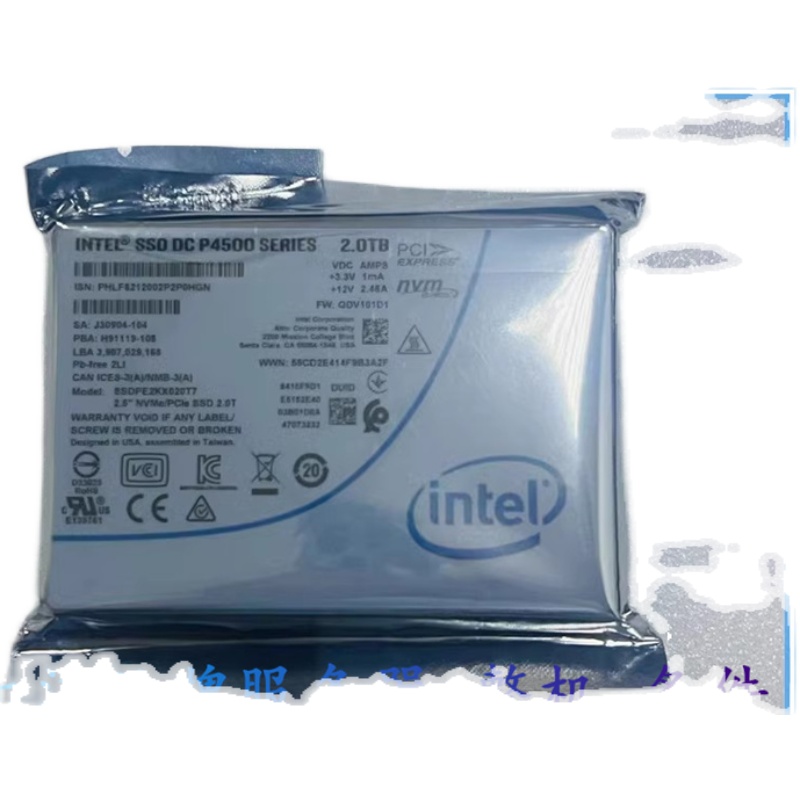 Intel/英特尔 P4500 1T 2T 4T U.2 PCIE 企业级固态硬盘SSD P4510 - 图1