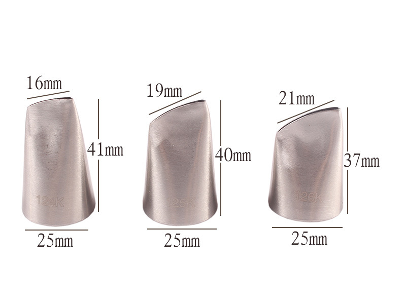 奥斯汀玫瑰花康乃馨裱花嘴3件套装奶油蛋糕装饰挤嘴124K125K126K - 图2