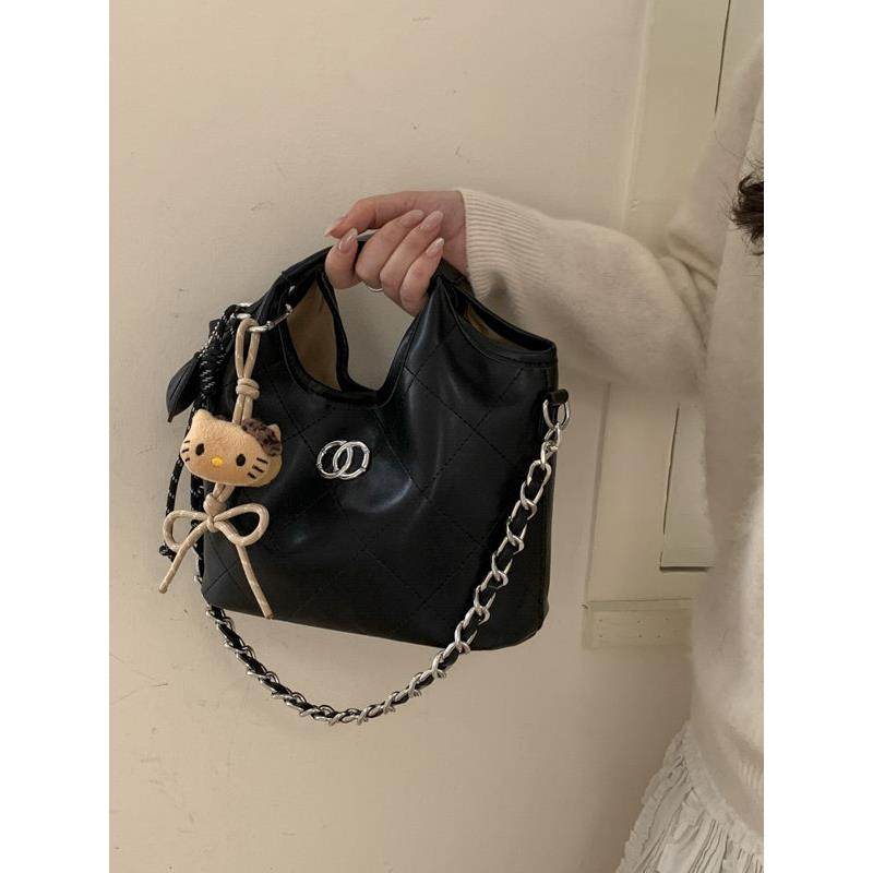 菱格链条小香风水桶包2026夏季新款女包时尚潮单肩包抽带大容量,淘宝优惠券,粉丝福利购,淘宝优惠卷