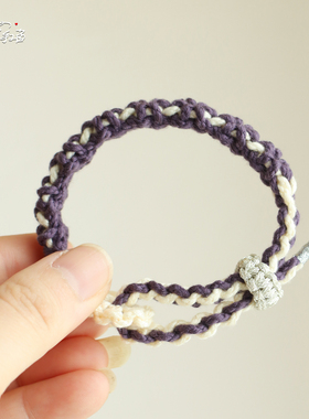 鸢尾手绳DIY编织材料包编绳自制