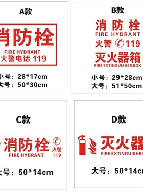 消火栓玻璃墙贴纸