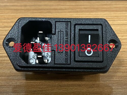 台湾【JEC】AC电源插座带保险丝座4脚开关三合一JR-101-1FR1 - 图3