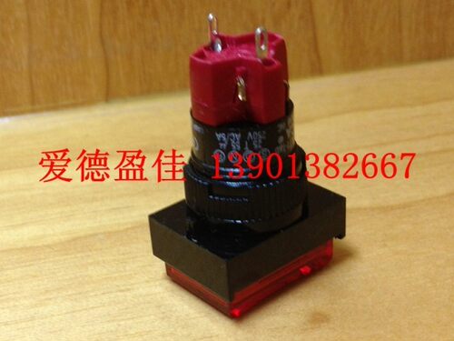 台湾DECA进联按钮开关 长方型带锁电源开关D16LAT1-1AB - 图1