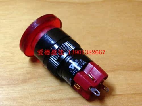 台湾DECA进联按钮开关 蘑菇型自复位按键开关D16LMR3-1AB - 图1