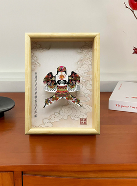 潍坊非遗风筝创意相框摆件客厅卧室办公室手工桌摆创意风筝1623