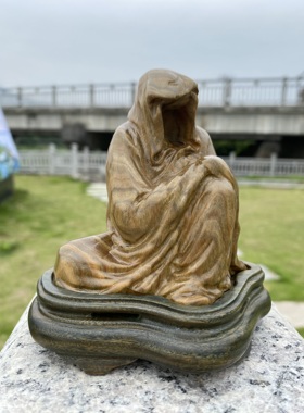 绿檀木达摩香炉摆件无相佛