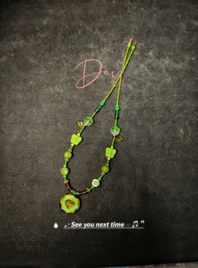 原创设计进口捷克琉璃爱心牌小众设计感高级轻奢百搭项链