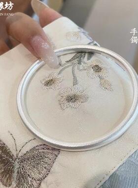 精工银坊足银古风镯子送闺蜜礼物