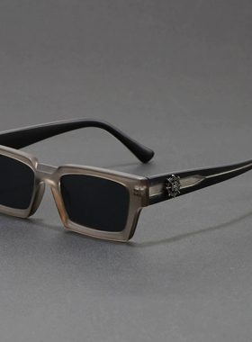 小众独特复古磨砂窄框太阳眼镜