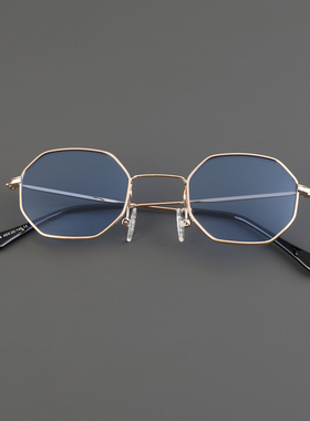 多边形小框墨镜方形复古