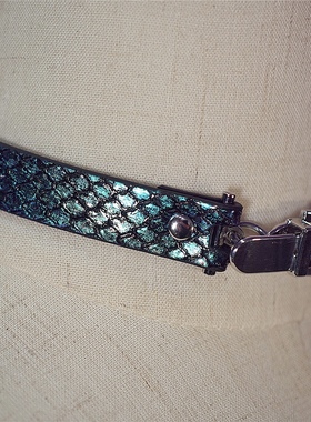 诊疗师手工定制 银扣简约刻字真皮choker高级项圈女情侣SM男小众