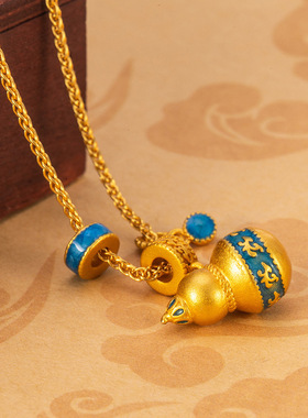 任嘉伦同款宝藏青花葫芦吊坠时尚寓意好物古法彩绘送女友