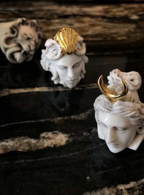 波兰暗黑Macabre Gadgets 狩猎女神阿尔忒弥斯戒指希腊人像雕塑