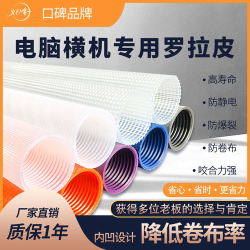 电脑横机配件罗拉皮防静电耐麿防卷布紫色灰色白色大拉力52寸加长 - 图1