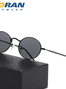 玫瑰的故事刘亦菲同款墨镜女复古椭圆小框防紫外线偏光太阳眼镜男