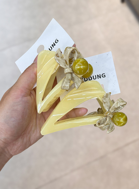 NOTEDDUNG三角蝴蝶结鲨鱼夹发夹