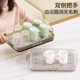 Double-layer cup holder thickened transparent tray household tea cup drain storage rack cup bowl chopstick tea tray storage rack
