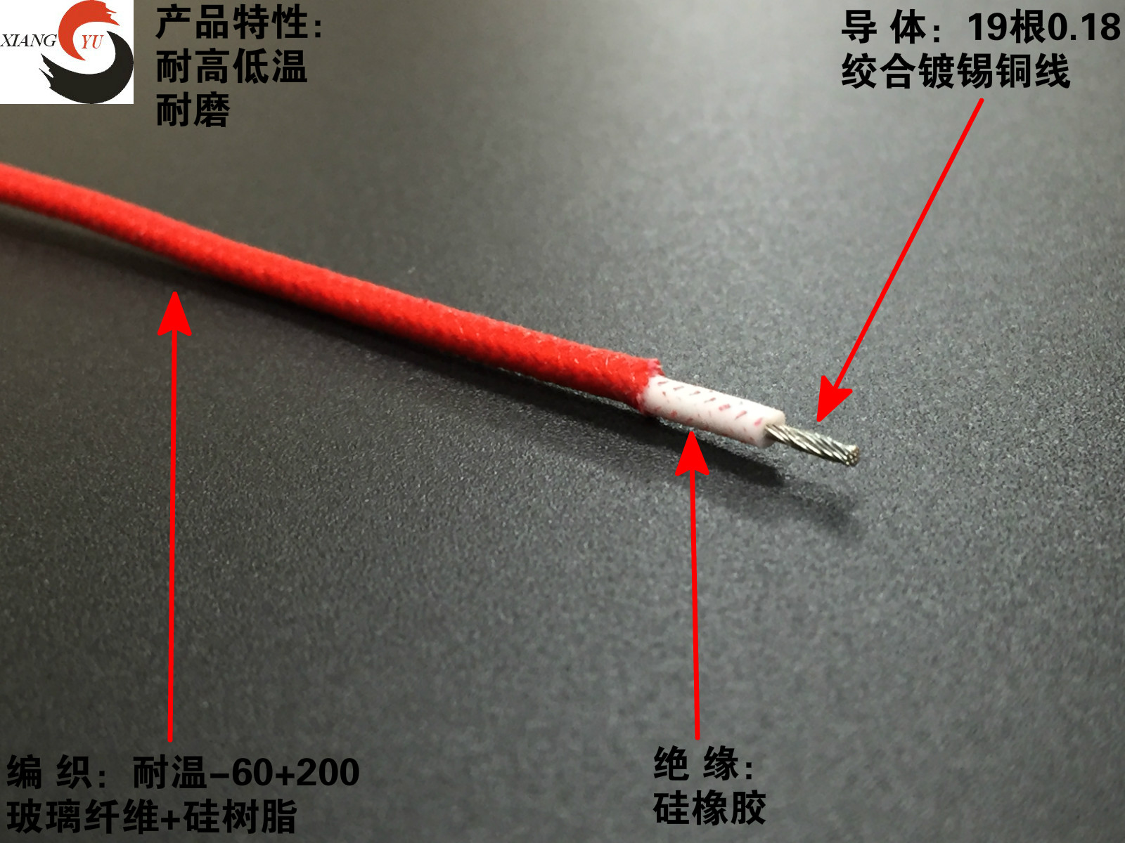 厂家直销硅胶编织线0.5MM2,耐高温线 耐热线AGRP0.5平方 国标含税 - 图0