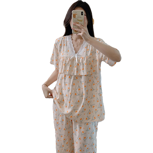 Ladies cotton soft and comfortable pajamas set