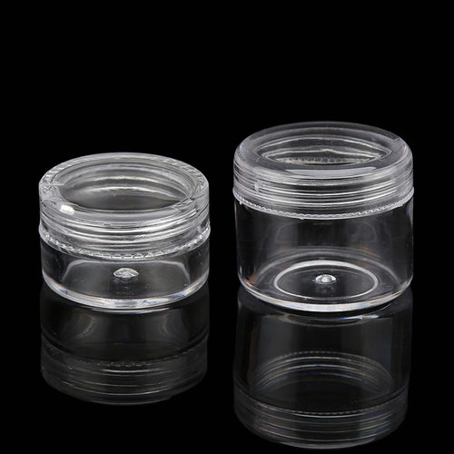 小塑料瓶带盖透明试用装面霜分装瓶迷你药膏盒子膏霜美甲瓶5g圆盒 - 图1