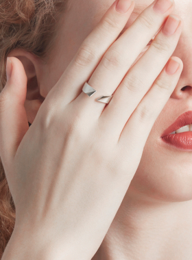 原创设计925纯银饰镀金银色独特