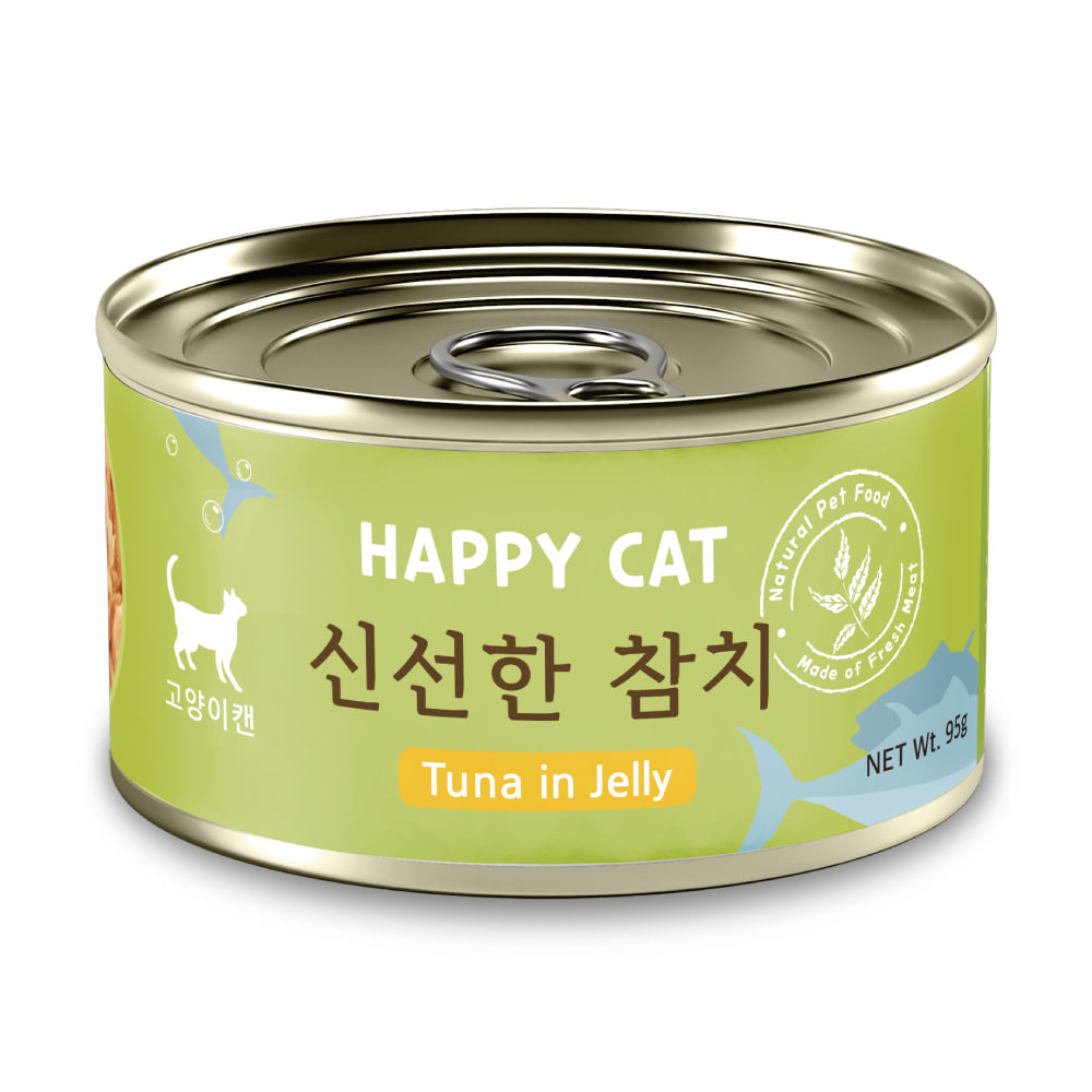 「Lazy Pet」韩国HAPPYCAT宠物猫咪新鲜柔软金枪鱼蟹肉鸡肉罐头-图2