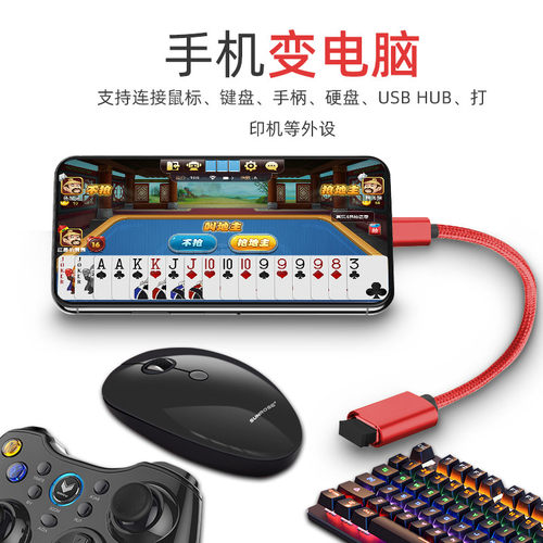 otg转接头type-c转USB数据线通用安卓手机下载连接U盘平板MP3转换 - 图0