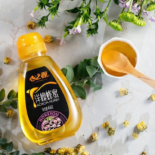 心之源纯正天然蜂蜜洋槐槐花峰蜜挤压小瓶便携装456g - 图0