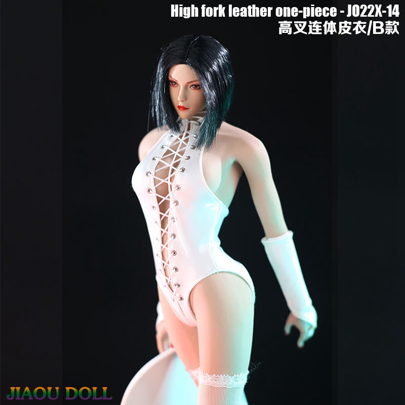 现货1/6女兵人偶 JO22X-14 SM高叉连体皮衣内衣 适合包胶素体 - 图1