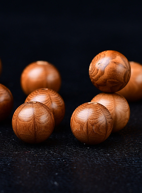 天然六道木降龙木散珠圆珠手链DIY手持串珠单颗佛珠念珠高油老料