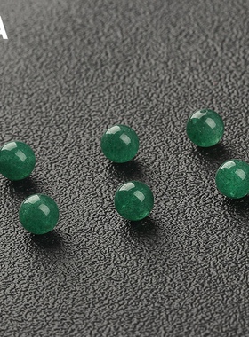 3A正品天然绿草莓散珠子DIY水晶饰品手链配件串珠圆珠包邮半成品