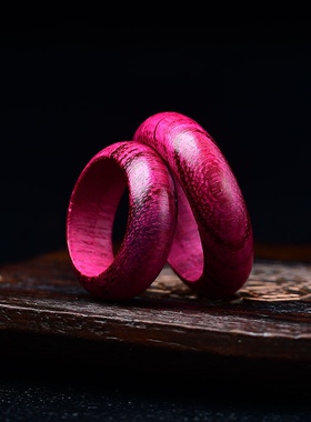 小叶紫檀紫罗兰跑环戒圈指环扣吊坠diy水晶手工饰品配件材料圆环