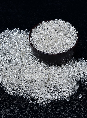 3mm金色银色灌银琉璃玻璃米珠散珠隔珠婚纱衣饰品鞋diy手工配件