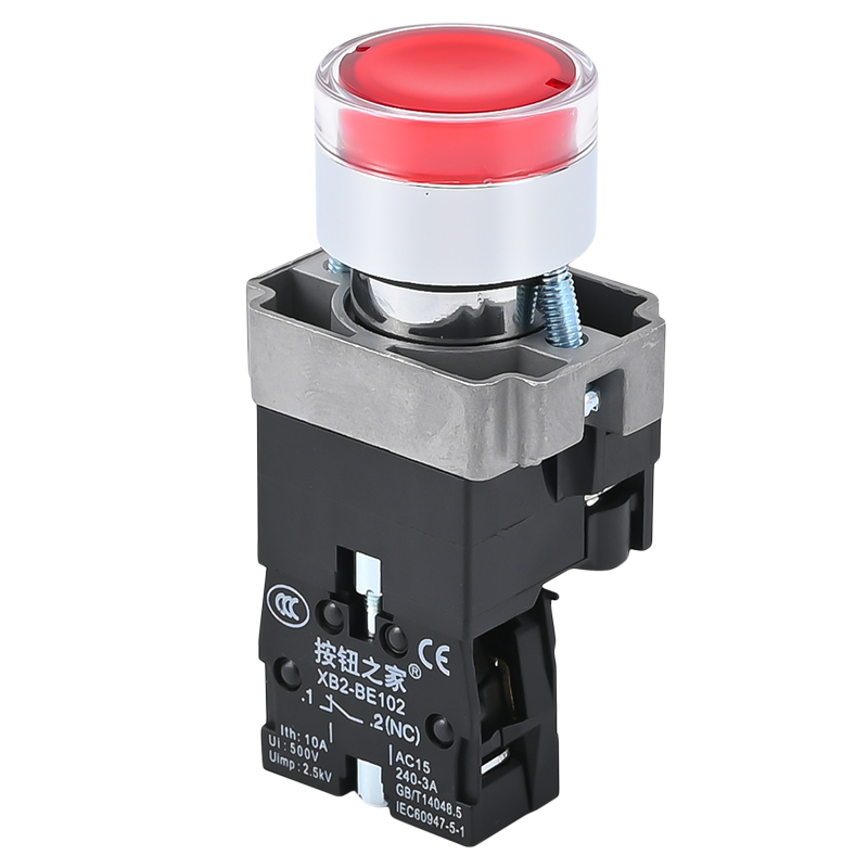 带灯按钮开关XB2-BW33B1C BW3361C绿色红色自复位常开 24V 220V - 图3