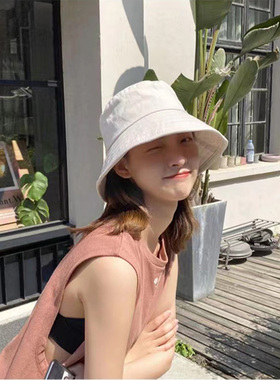 渔夫帽出游街头女夏平檐百搭遮阳