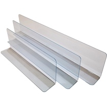 L-shaped transparent acrylic bezel transparent pvc shelf bezel Supermarket Plastic Goods Divider warehouse